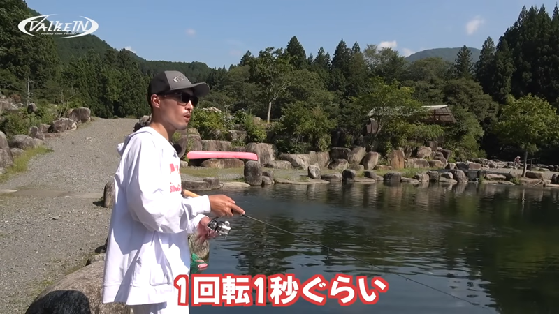 極太マスの楽園 で本領発揮！感動レベルのランディング性能３ピースロッド【エリアトラウト】